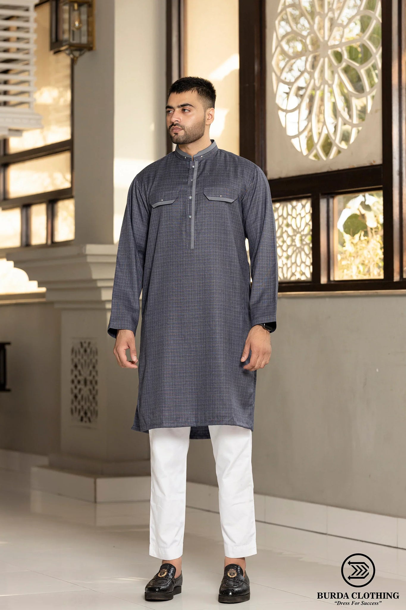 KHALID BLUE PREMIUM KURTA