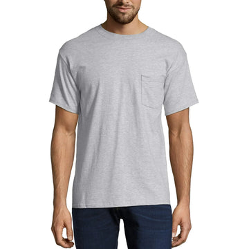 Hanes Men's Premium Beefy-T Short Sleeve T-Shirt With Pocket, Up to Size 3XL