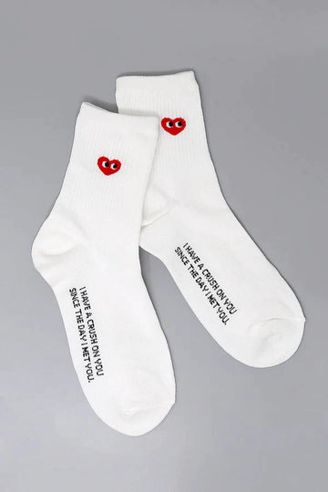 Heart Print Cotton Socks