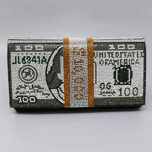 Dollar Bill Rhinestone Waist / Shoulder Bag
