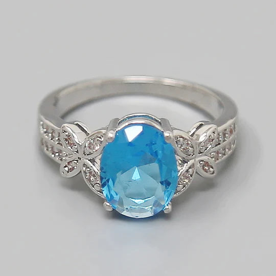 Cubic Zirconia Oval Stone Ring