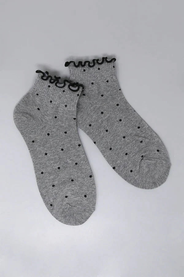 Polka Dot Print Cotton Socks
