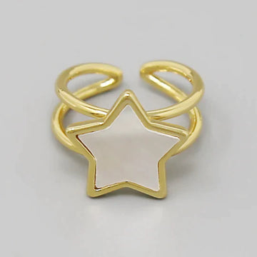 Shell Star Gold Dipped Ring