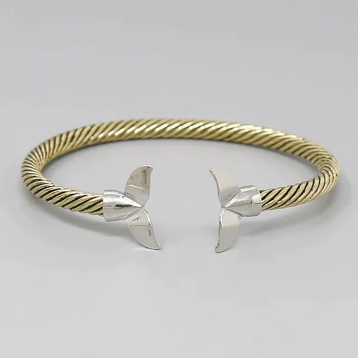 Whale Tail Rope Bangle Bracelet