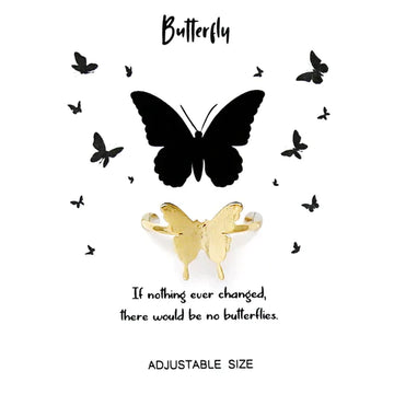 Tell Your Story: BUTTERFLY Adjustable Ring