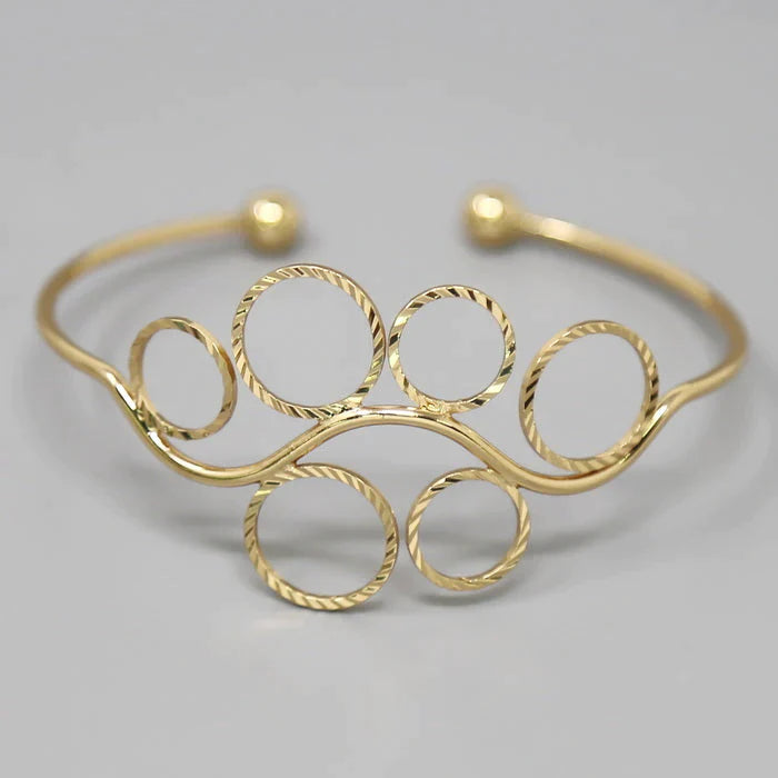 Circle Cutout Metal Cuff Bracelet