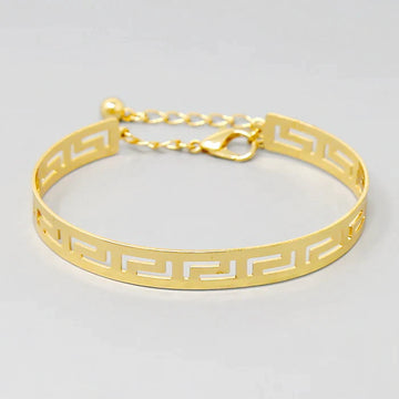 Greek Pattern Cutout Bracelet