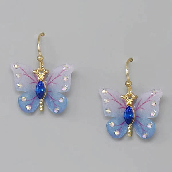 Butterfly Acrylic Dangle Earrings