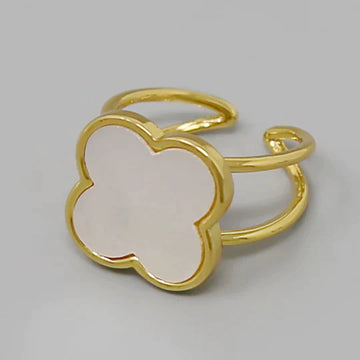 Clover Gold Dipped Adjustable Ring