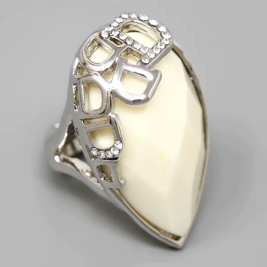 Pear Shape Stone Stretch Ring