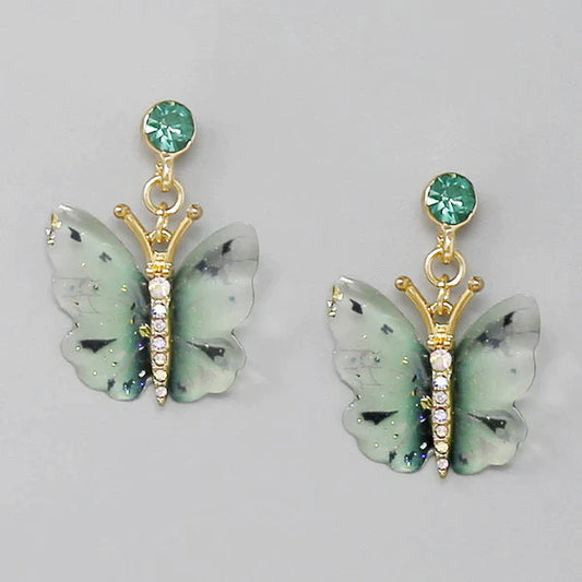 Butterfly Acrylic Dangle Earrings