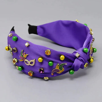 Mardi Gras Multi Charm Embellished Headband